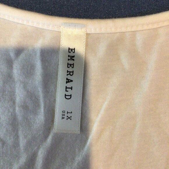 Emerald Ivory Racer Back Lace on Hem Underslip or Undershirt Size 1X - Picture 5 of 6